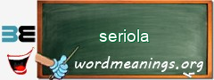 WordMeaning blackboard for seriola